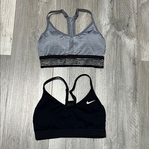 Nike Black and Gray Racerback Sports Bra set / size S